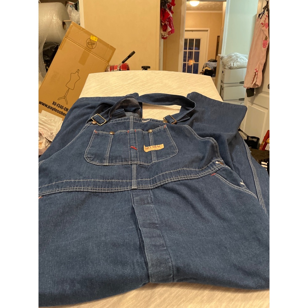 Vintage Big Mac Authentic Workwear Denim Overalls Men Size 50x30 Made in‎ USA